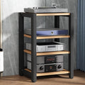 YTSJXN Schrank Audio Rack Hifi Regal, 4-stufiges , 4-stufiges Stereo-Rack, für Audio Equipment dac AmplifierLight Walnut, TV Hifi Rack Audio Schrank