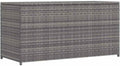VidaXL Gartenbox Auflagenbox Kissenbox Kiste Gartentruhe Truhe Box Aufbewahrungsbox Auflagenkiste Garten Grau 120 × 50 × 60 cm Poly Rattan