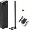 Dorxmuta Schwarz Silverfish 36 V/48 13/15/17.5/20Ah Mountainbike, Kompatibles Ladegerät: 54, 6 V 3 A, Elektrofahrrad Pedelec Lithium-Akkus (36V13Ah)