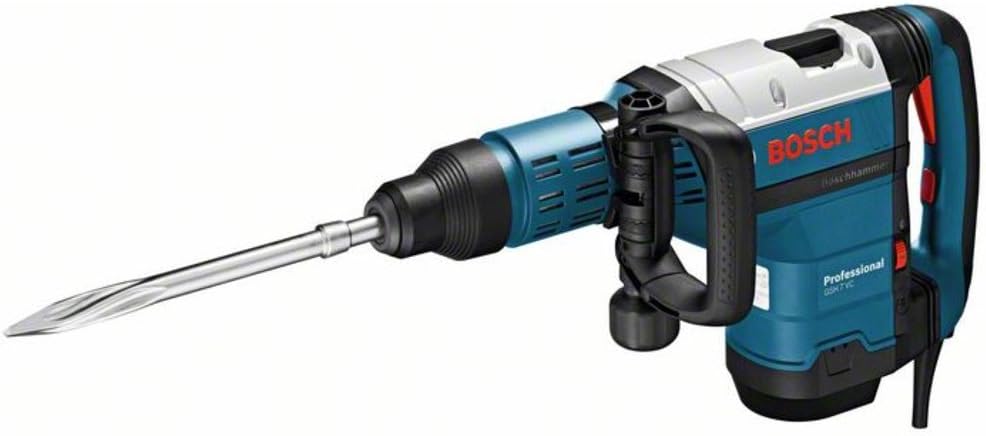 Bosch Professional Schlaghammer GSH 7 VC, Inkl. Zusatzhandgriff, 400 mm, Maschinentuch, 1x Spitzmeißel, SDS max, RTec Speed