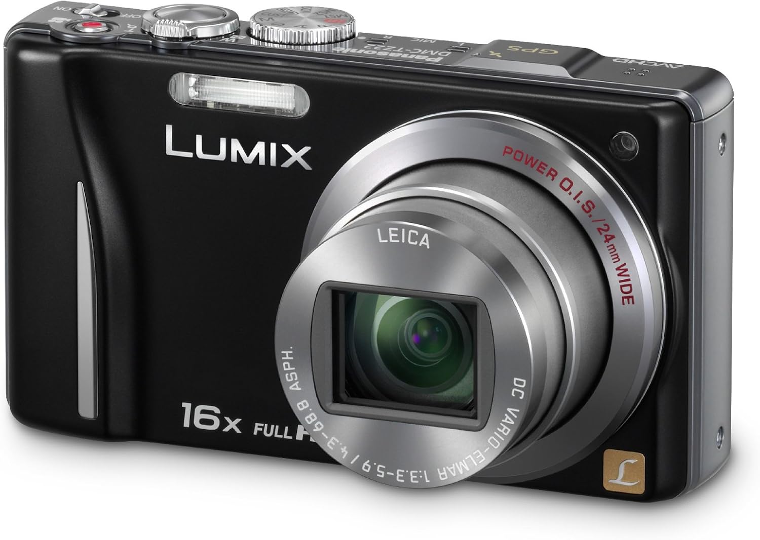 Panasonic Lumix DMC-TZ22EG-K Digitalkamera (14 Megapixel, 7,5 cm, Bildstabilisiert) schwarz, 16-fach opt. Zoom, 3 Zoll, Touch LC-Display, GPS, Full HD