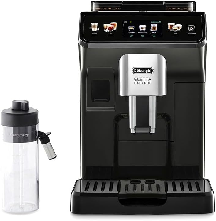 De'Longhi Eletta Explore Cold Brew ECAM450.65.G, Grau, Barista Kaffeemaschine mit LatteCrema Hot & Cold, Kaffeevollautomat, Kaltextraktion