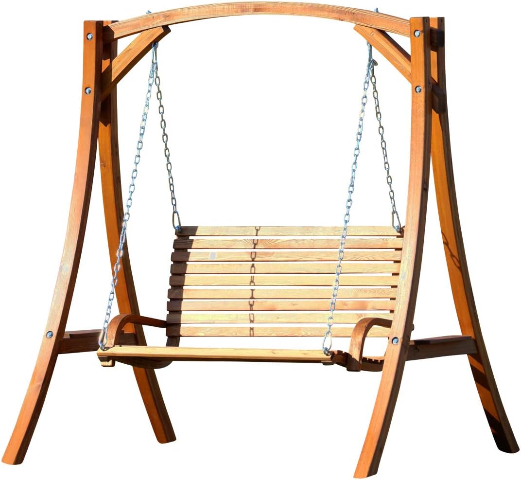 ASS Design Hollywoodschaukel Gartenschaukel Hollywoodschaukeln, Gestellmaße: 163 × 180 × 127 cm (BxHxT), ca 40 kg, Holz, inkl, Stahl