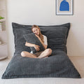 MAXYOYO Sitzsack XXL, Großes Bodenkissen für Erwachsene & Paare, aus Cordstoff Abnehmbar, Riesen Bean Bag mit Flauschiger Schaumstoff Füllung