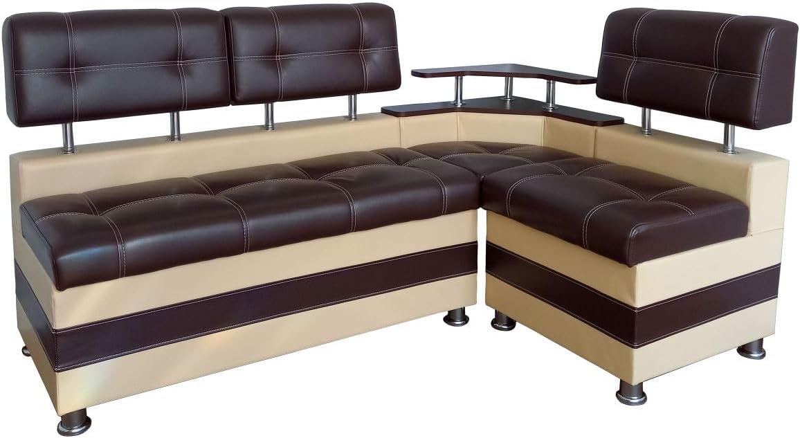 Rodnik Bänk Eckbank Latte Essecke Sitzbank , Stauraum, Braun/Beige