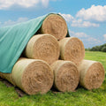 VOSS.farming Heuvlies 9,8 × 40 m, 2 × 9,8mx20m, Rundballen-Vlies 140 g/m2, Strohballenschutz
