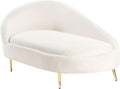 Beliani Sofa Chaiselongue Links Bouclé Creme weiß , Cremeweiß/Gold