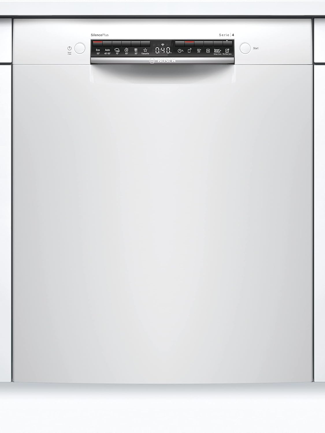 Bosch SMU4HCW48E Serie 4 Smarter Geschirrspüler Unterbau, 60 cm breit, Made in Germany, Silence Programm besonders leise