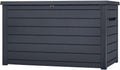 Koll Living Auflagenbox/Kissenbox Goliath XXL 870 Liter Farbe: Graphit l 100% Wasserdicht l mit Belüftung dadurch kein übler Geruch/Schimmel l Moderne