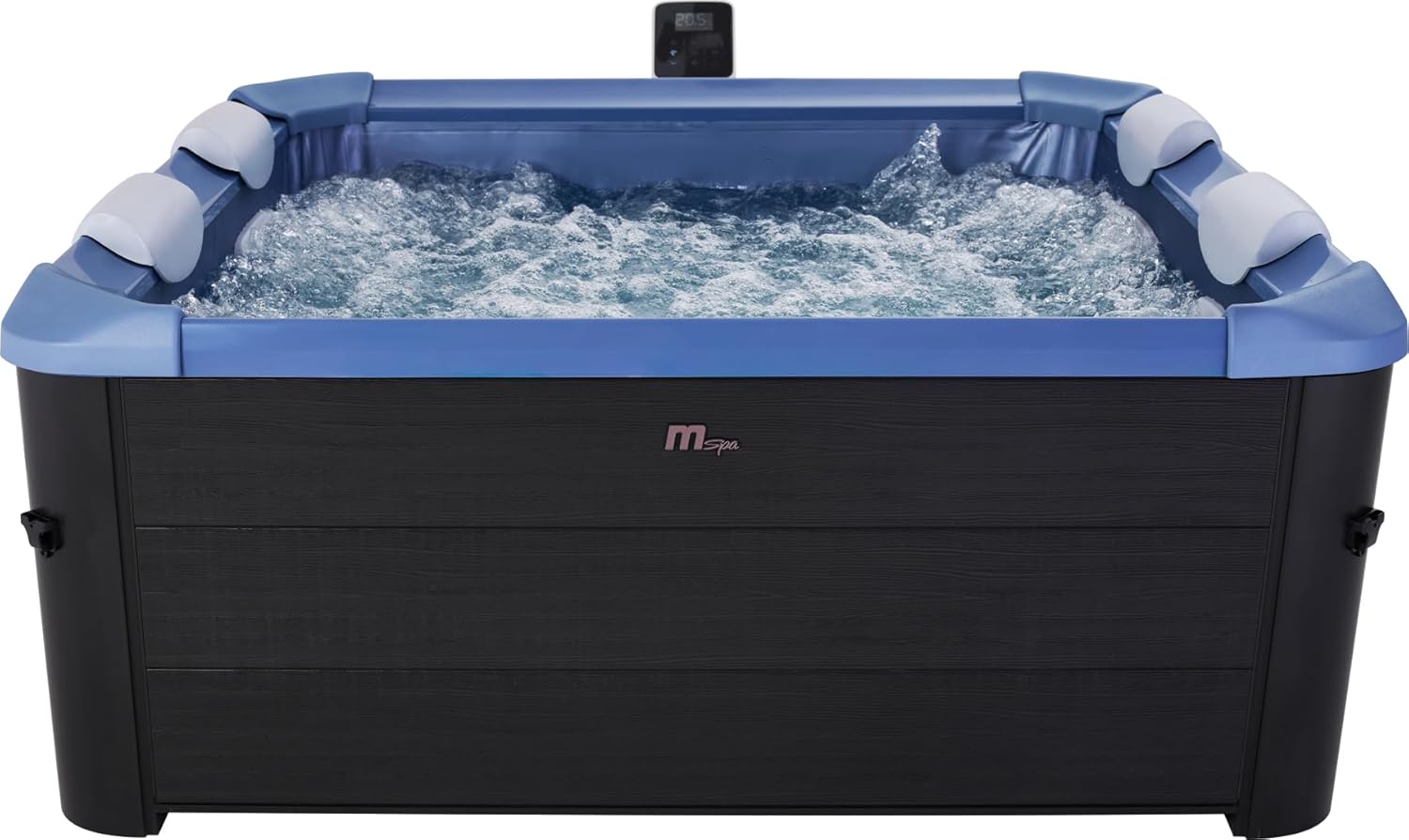 Wellness Point MSPA Whirlpool Oslo Saphire Whirlpool-Badewanne, Aufblasbarer Outdoor-Whirlpool für 6 Personen mit 120 Massagedüsen, 8 Hydrodüsen
