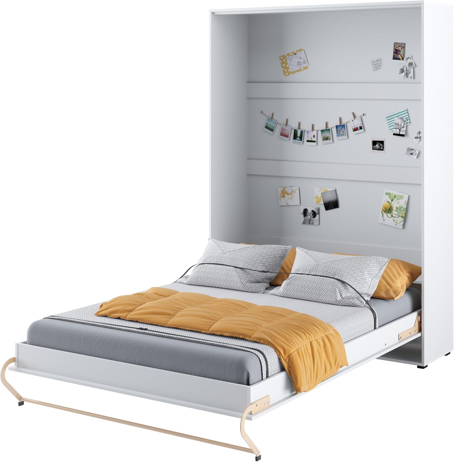Homlando Lenart Schrankbett, Wandbett Concept Pro CP01 140 × 200 cm, Schrankklappbett Vertikal, Schrank mit integriertem Klappbett, Funktionsbett