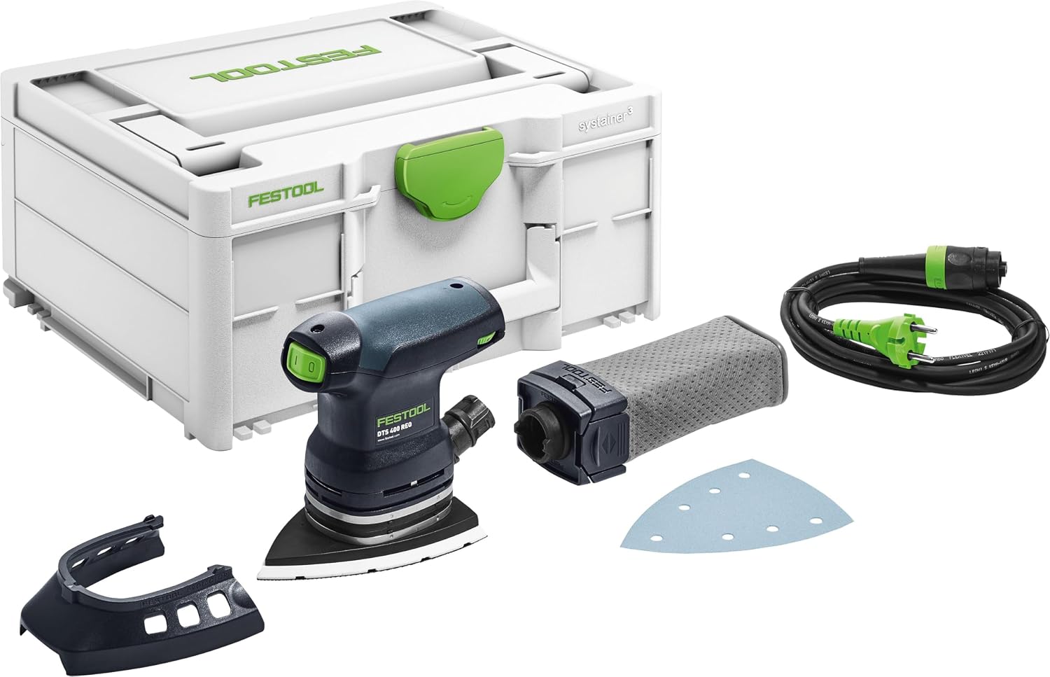 Festool Deltaschleifer DTS 400 REQ-Plus im Systainer, 250 W, Dreieckschleifer mit StickFix Schleifschuh 100 × 150 mm