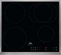 AEG IKS6431AXB Induktionskochfeld autark 60 cm, 7350 W, 4 Zonen mit 4x Power-Funktion für schnelles Kochen, 14 Stufen, Touch-Bedienung je Zone