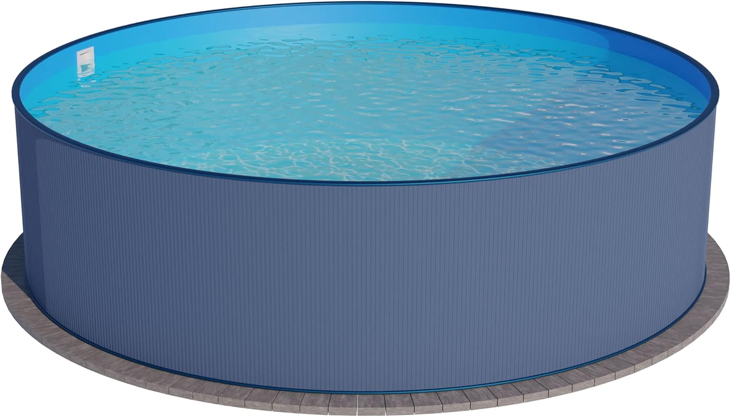 Planet Pool Stahlwandpool rund 400 × 120 cm, Folie 0,4 mm blau, Stahl 0,4 mm anthrazit
